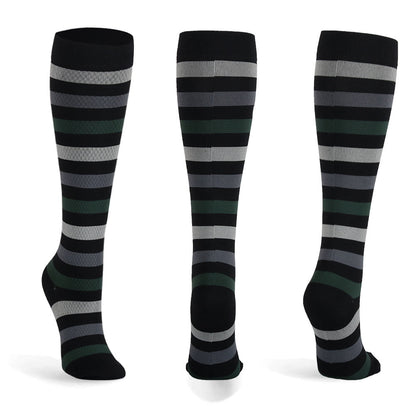 Chaussettes de compression décontractées à rayures (6 paires)