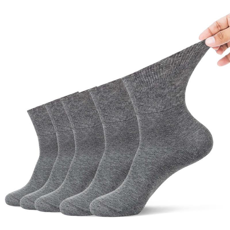 Chaussettes quart de cercle non serrées (5 paires) - 44-48 - Gris foncé - image 6