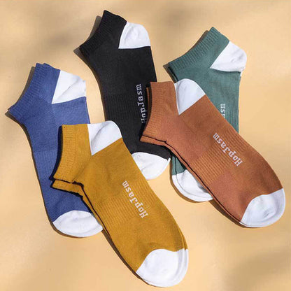 Chaussettes montantes en maille à lettres (5 paires) - image 6