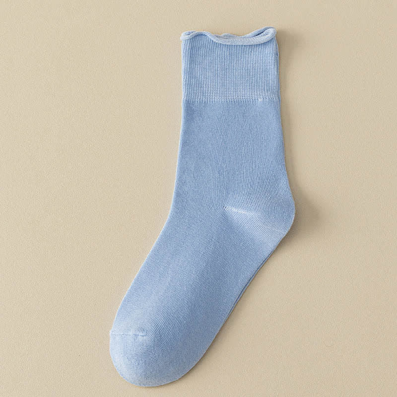 Chaussettes élastiques unies quart de tour (6 paires) - Bleu - EU40-44 (US8.5-12) - image 14