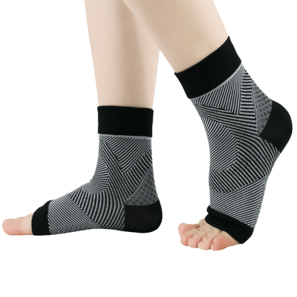 Chevillère de soutien de la voûte plantaire à rayures pour soulager la douleur - Noir - S/M - image 8