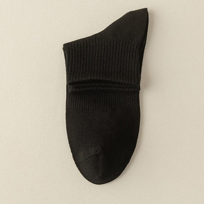 Chaussettes mi-mollet en maille sans couture grande taille (5 paires)