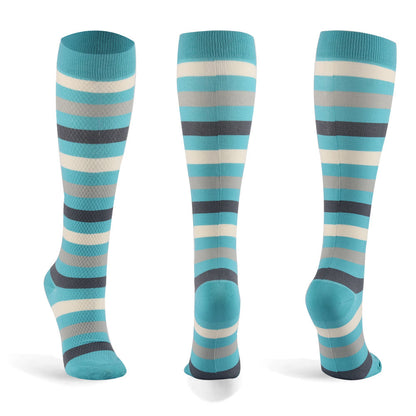Chaussettes de compression décontractées à rayures (6 paires)