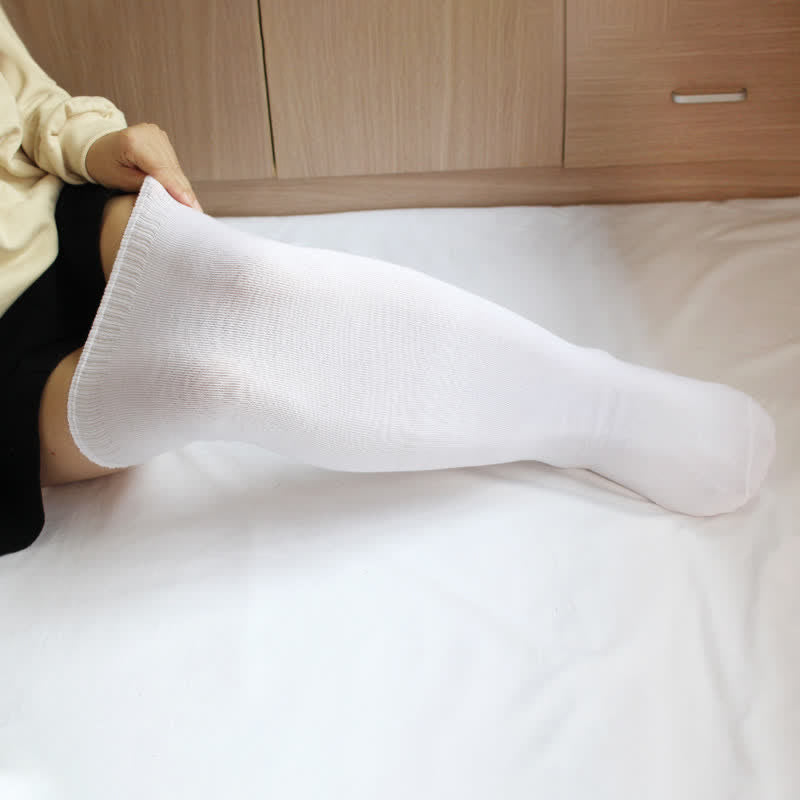 Chaussettes hautes en coton épais - Blanc - Normale - image 3