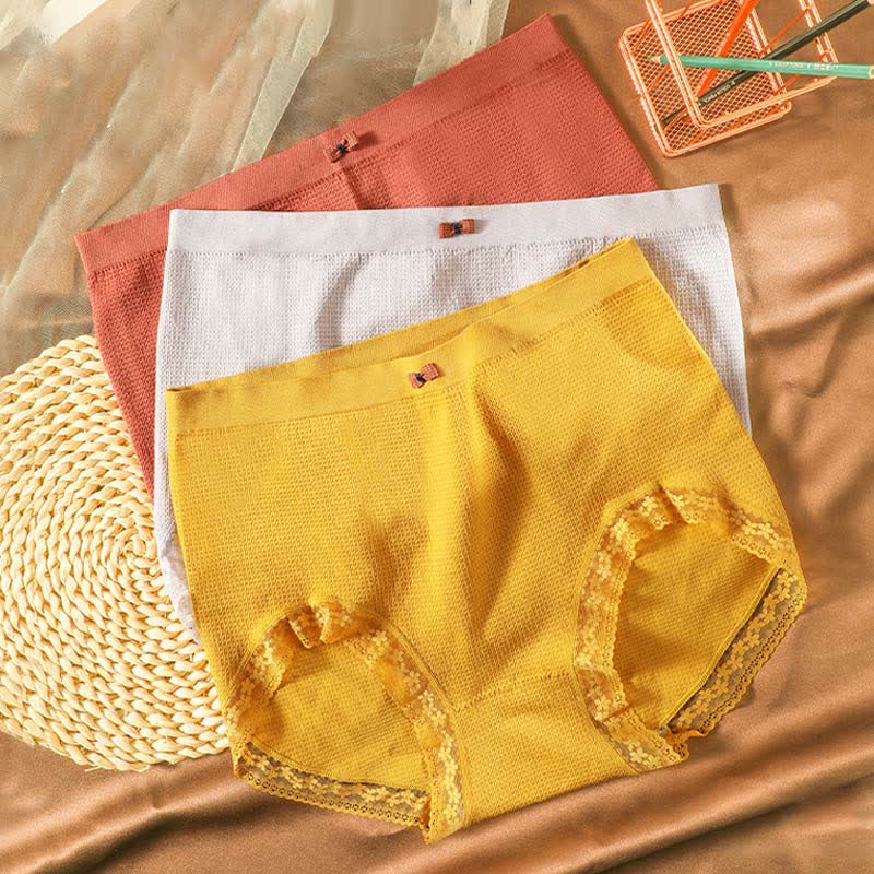 Culotte en dentelle respirante taille haute (5 paires) - image 2