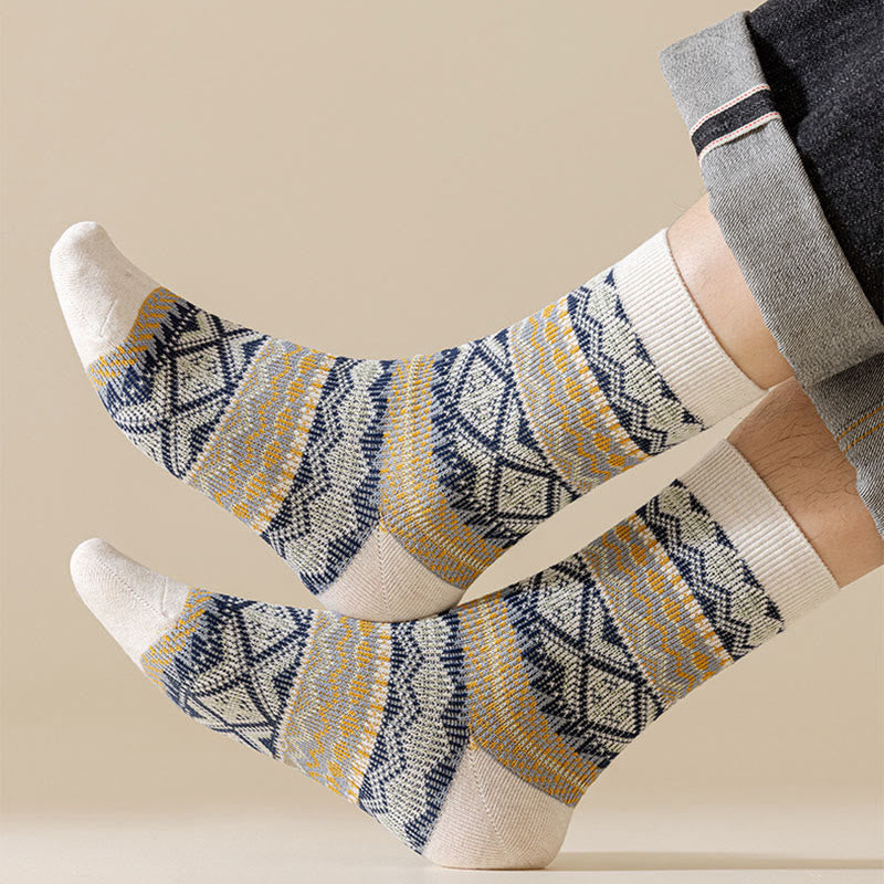 Chaussettes rétro respirantes mi-mollet (3 paires) - image 3