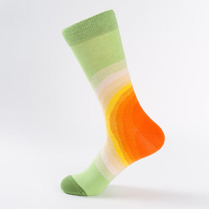 Chaussettes montantes à motif de colombes et de tulipes (6 paires) - image 1
