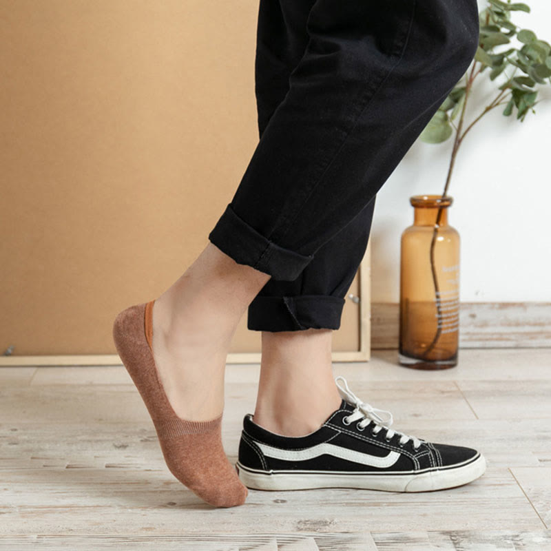 Chaussettes invisibles antidérapantes (5 paires) - image 1