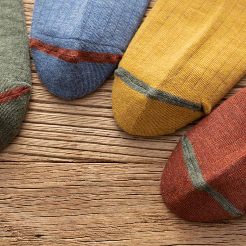 Chaussettes amples en coton rayé grande taille (3 paires)