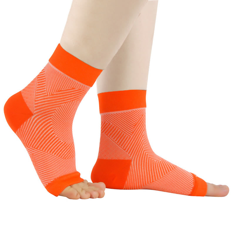 Chevillère de soutien de la voûte plantaire à rayures pour soulager la douleur - Orange - S/M - image 2