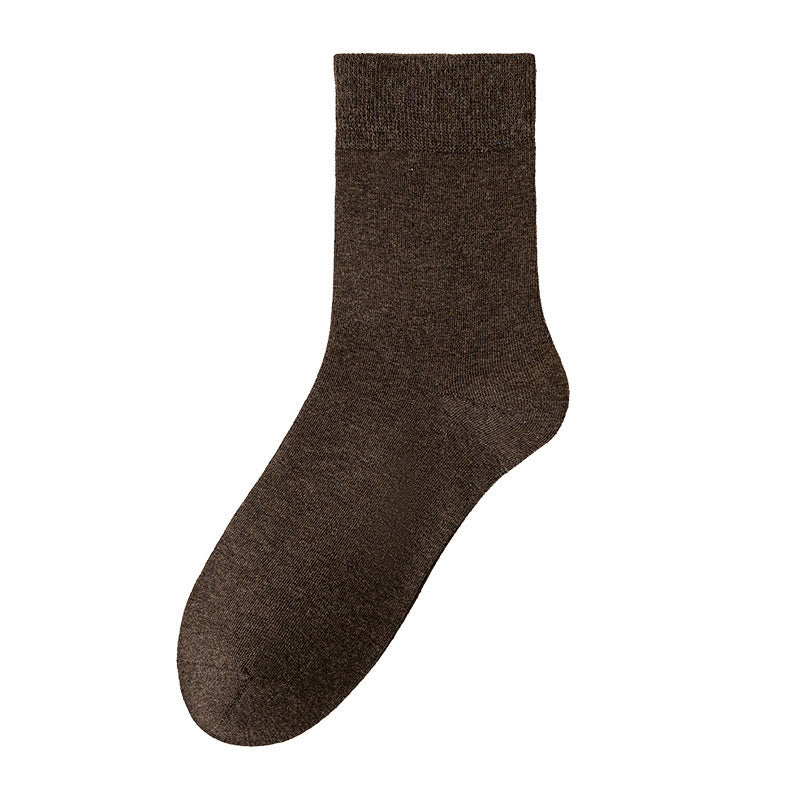 Chaussettes courtes respirantes de couleur unie (5 paires) - Café - EU39-46 (US6-12) - image 13