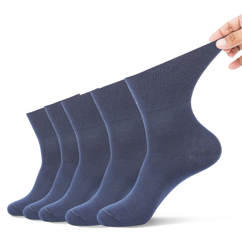 Chaussettes quart de cercle non serrées (5 paires) - 44-48 - Bleu marine - image 7