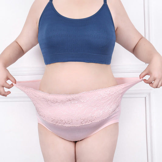 Culotte taille haute en dentelle grande taille (lot de 4)