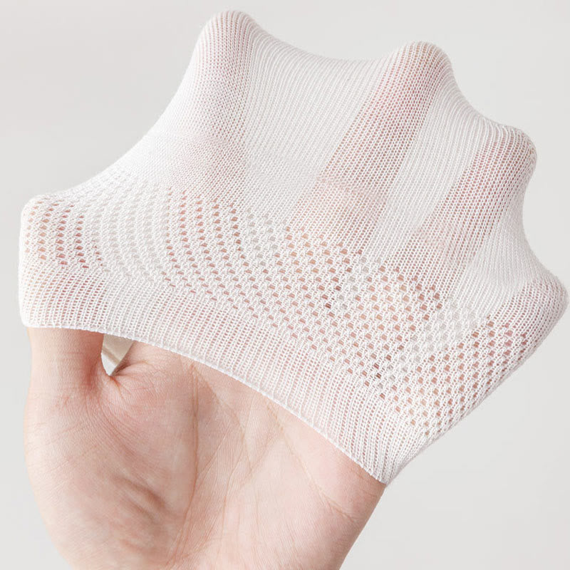 Chaussettes invisibles en maille élastique grande taille (5 paires)