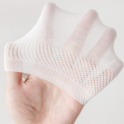 Chaussettes invisibles en maille élastique grande taille (5 paires)