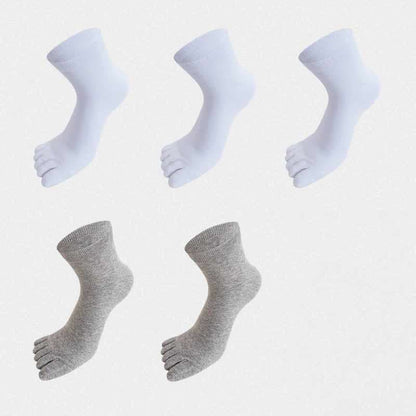 Chaussettes antibactériennes d'alignement à cinq orteils grande taille (5 paires)