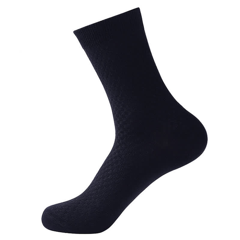 Chaussettes en fibre de bambou (5 paires) - Bleu marine - EU41-48 (US7.5-13) - image 9