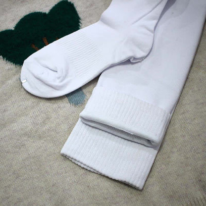 Chaussettes hautes en coton épais - Blanc - Avec du gel de silice - image 7