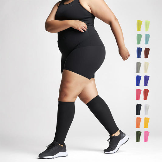 Chaussettes de compression multicolores à larges mollets