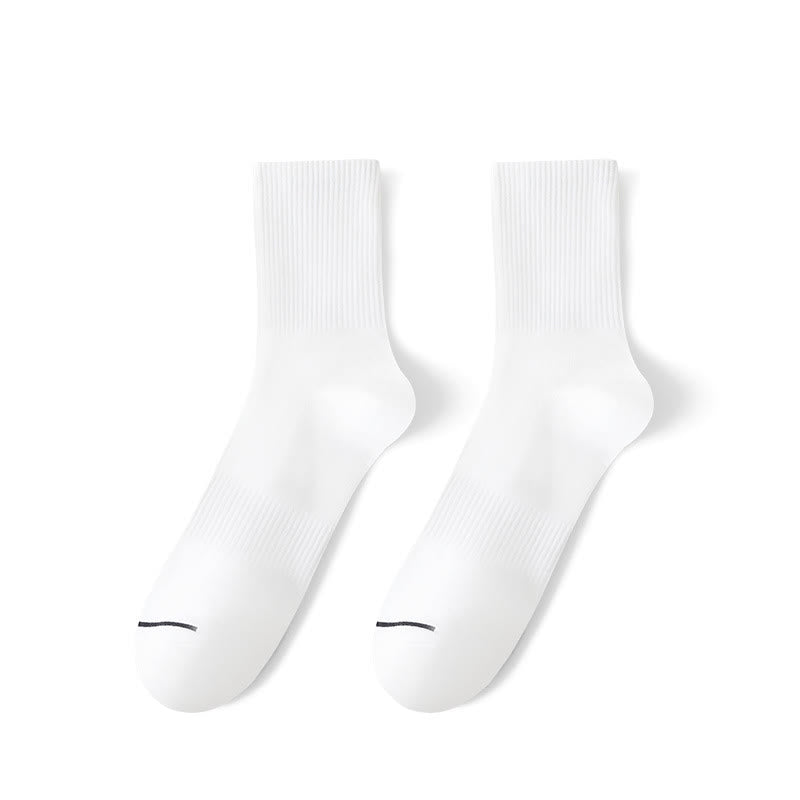 Chaussettes mi-mollet confortables et unies Plusock (6 paires) - EU39-48 (US6-13) - Blanc - image 1