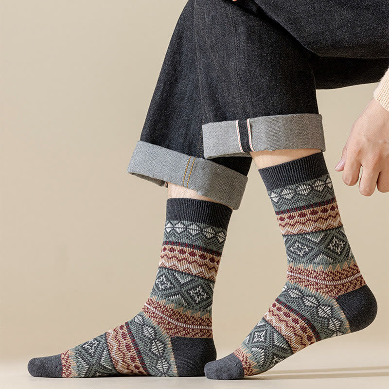 Chaussettes rétro respirantes mi-mollet (3 paires) - image 4