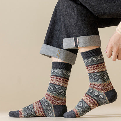 Chaussettes rétro respirantes mi-mollet (3 paires) - image 4