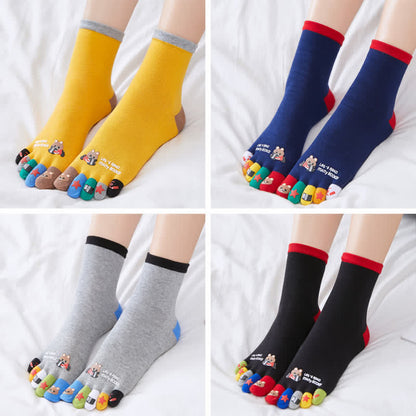 Chaussettes Plusock à motifs amusants (4 paires) - Quart - Multicolore - EU40-45 (US7-10) - image 15