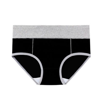 Culotte antibactérienne taille haute en coton grande taille (5 paires)