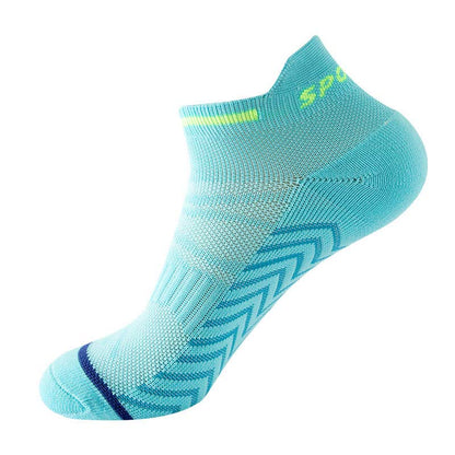 Chaussettes de compression rembourrées pour la course à pied (5 paires) - Bleu - L - image 10