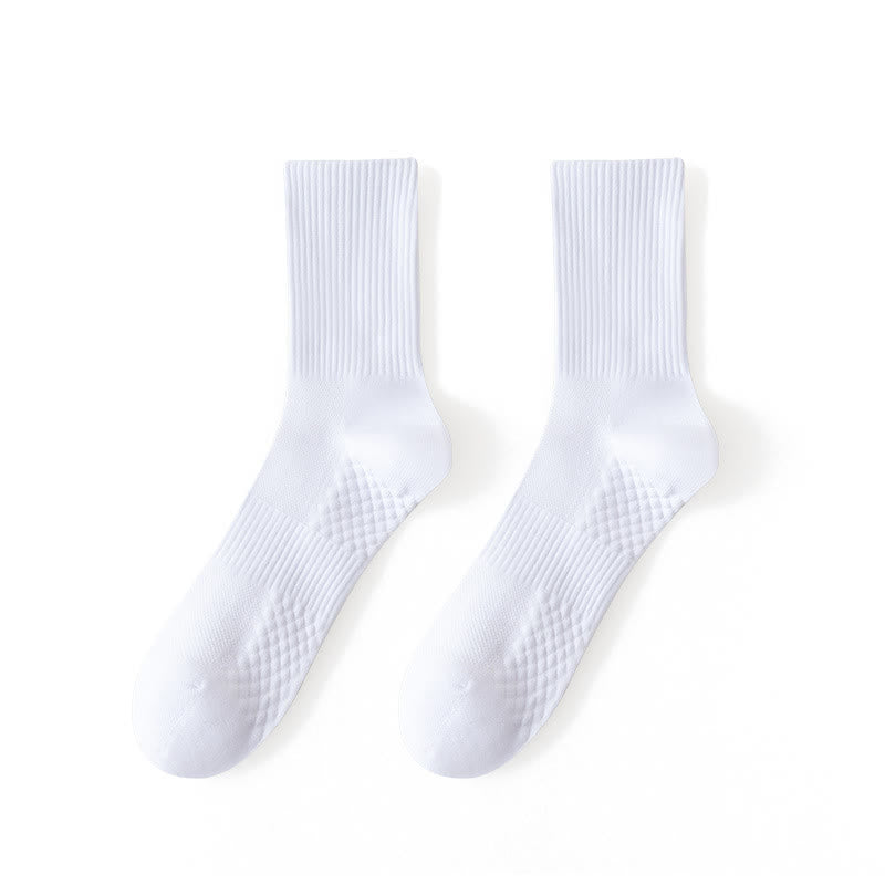 Chaussettes mi-mollet respirantes et solides Plusock (4 paires) - EU43-48 (US6-12) - Blanc - image 2