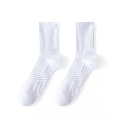 Chaussettes courtes respirantes et unies (4 paires) - EU43-48 (US6-12) - Blanc - image 2