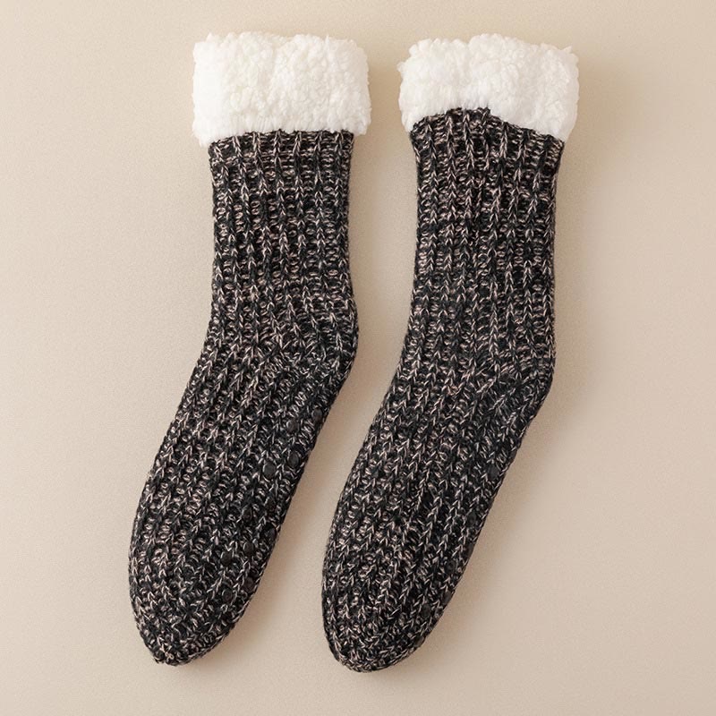 Chaussettes épaisses et confortables en polaire grande taille (2 paires) - Noir - EU36-44 (US3-10) - image 20