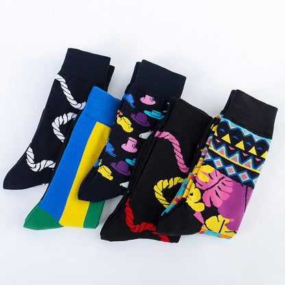 Chaussettes à motifs abstraits grande taille (5 paires)