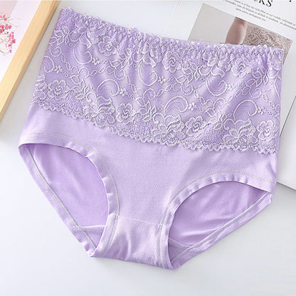 Culotte en dentelle taille haute (paquet de 4) - Violet - 6XL - image 13