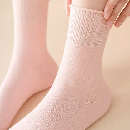 Chaussettes élastiques unies quart de tour (6 paires) - image 5