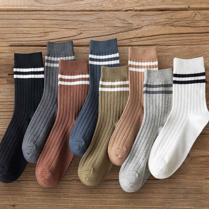 Chaussettes demi-taille douces rayées pour diabétiques (6 paires) - image 4