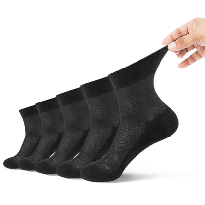 Chaussettes super élastiques quart de cercle (5 paires) - 45-50 - Noir - image 9