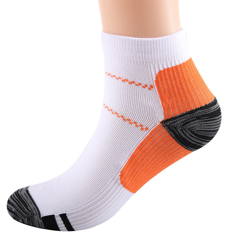 Chaussettes de compression élastiques de sport Plusock pour chevilles (10 paires) - Orange - L/XL - image 11