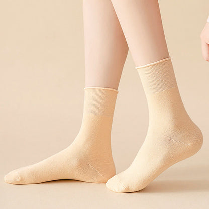 Chaussettes élastiques unies quart de tour (6 paires) - image 11