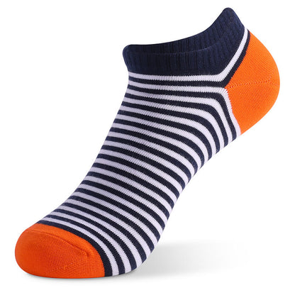 Chaussettes en coton à rayures colorées (5 paires)