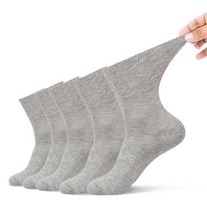 Chaussettes quart de cercle non serrées (5 paires) - 44-48 - Gris clair - image 5