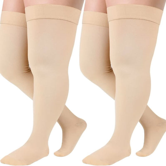 Chaussettes de compression antidérapantes grande taille