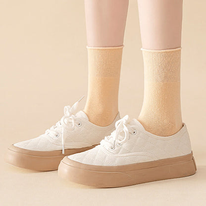 Chaussettes élastiques unies quart de tour (6 paires) - image 8