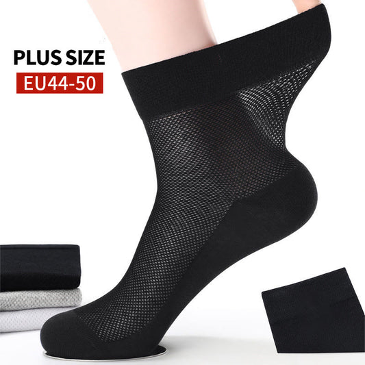 Chaussettes mi-mollet en maille grande taille (10 paires)