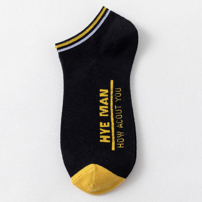 Chaussettes en coton à motif lettre et mollet large (3 paires)