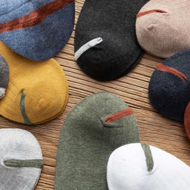 Chaussettes amples en coton rayé grande taille (3 paires)