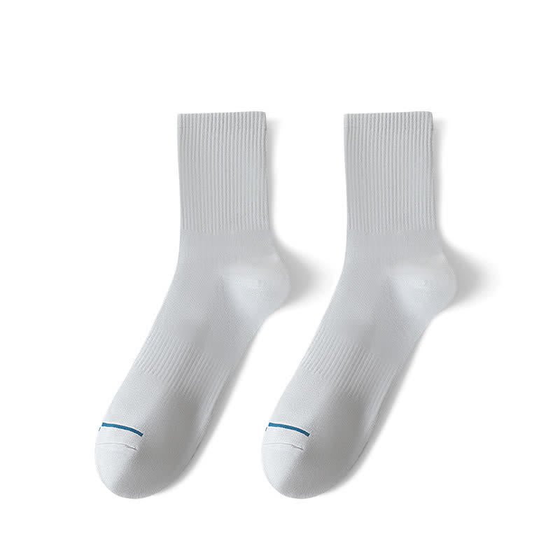 Chaussettes mi-mollet confortables et unies (6 paires) - EU39-48 (US6-13) - Gris clair - image 4