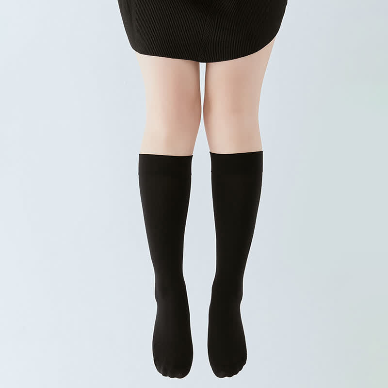 Chaussettes hautes respirantes de couleur unie (2 paires) - Noir - XL - image 1