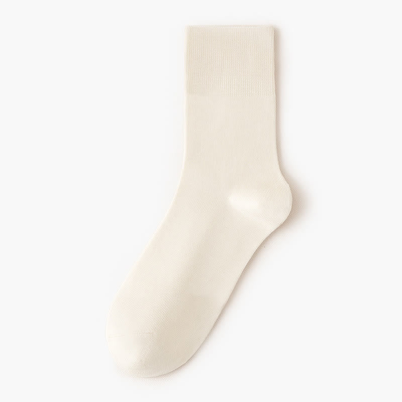 Chaussettes hautes élastiques de couleur unie (5 paires)