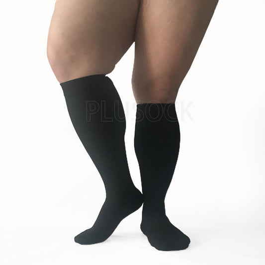 Chaussettes de compression noires grande taille 2XL-7XL (15-20 mmHg)